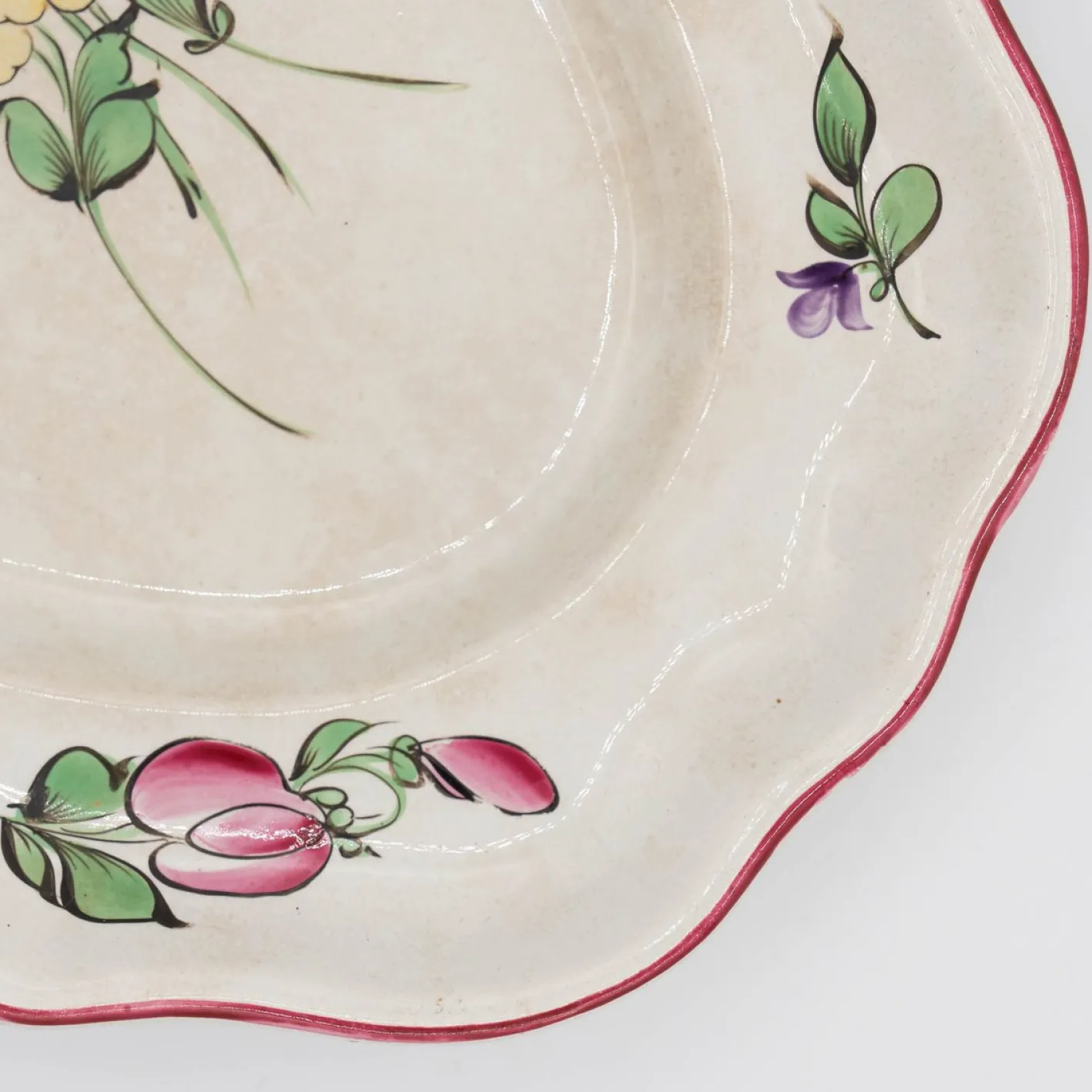 Antike französische Jugendstil Servierplatte von Lunéville, Frühes 20. Jahrhundert