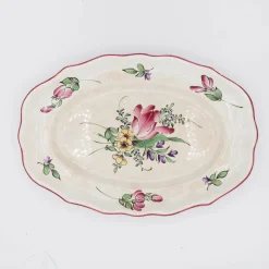 Antike französische Jugendstil Servierplatte von Lunéville, Frühes 20. Jahrhundert