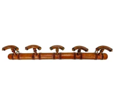 Antike französische Wandgarderobe aus Bambusimitat, 1920er