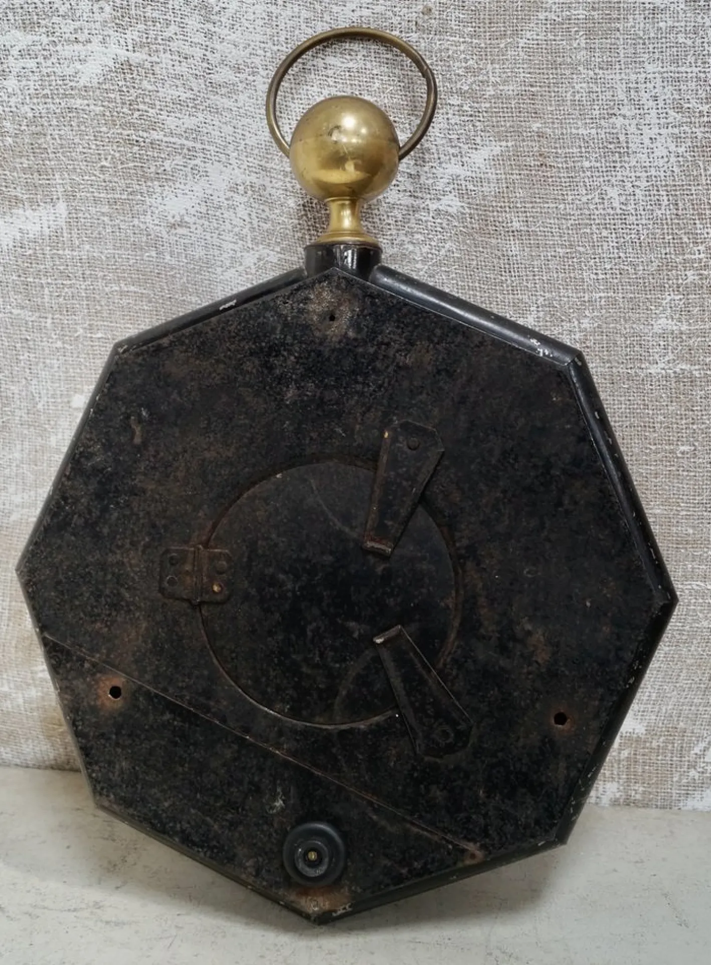 Antike französische Wanduhr von Tolewear, 1850er