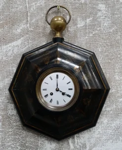 Antike französische Wanduhr von Tolewear, 1850er