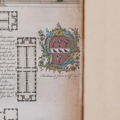 Antike georgianisch-englische gravierte St Bart's Hospital Street Karte, 1755