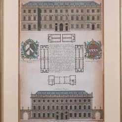 Antike georgianisch-englische gravierte St Bart's Hospital Street Karte, 1755
