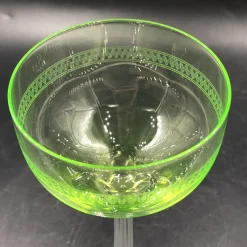 Antike Glaskuppel Weingläser, 1890er, 5 . Set