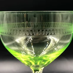 Antike Glaskuppel Weingläser, 1890er, 5 . Set