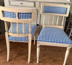 Antike gustavianische Beistellstühle, 1850, 2er Set