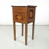 Antike italienische Nachttische aus Holz mit floralen Intarsien, 1750er, 2er Set