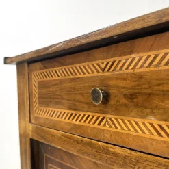 Antike italienische Nachttische aus Holz mit floralen Intarsien, 1750er, 2er Set