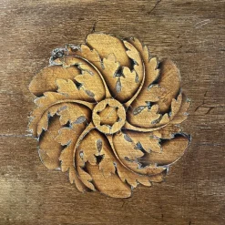 Antike italienische Nachttische aus Holz mit floralen Intarsien, 1750er, 2er Set