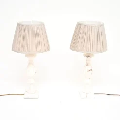 Antike italienische Tischlampen aus Marmor, 1930, 2er Set