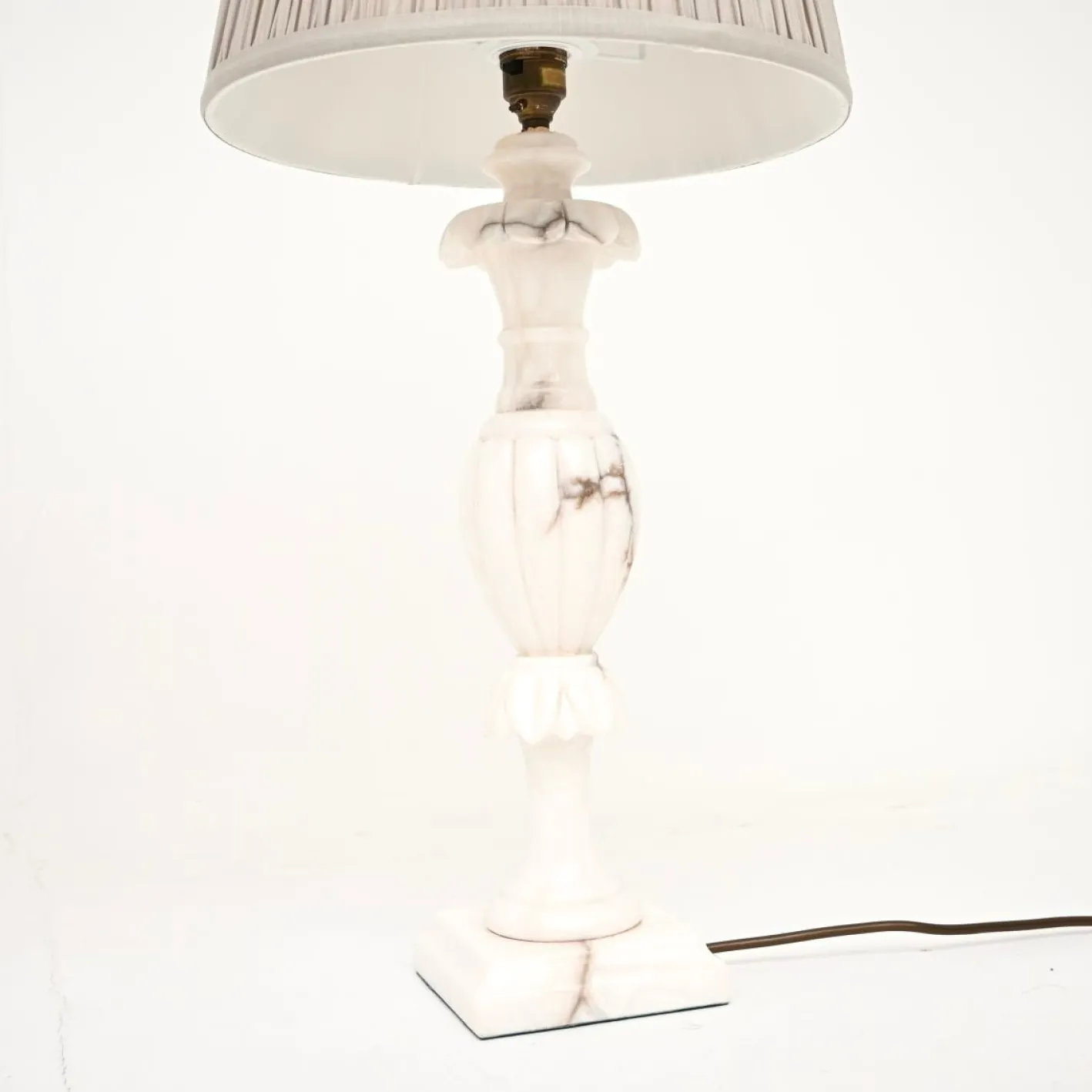 Antike italienische Tischlampen aus Marmor, 1930, 2er Set