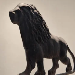 Antike italienische Wetterfahne aus Kupfer mit Löwe, 1900er