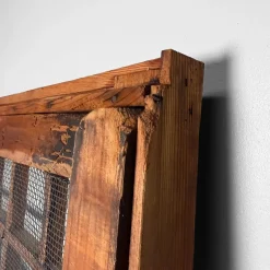 Antike japanische Holztür Wandplatte, 1890er