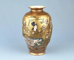 Antike japanische Satsuma Vase, 1890er