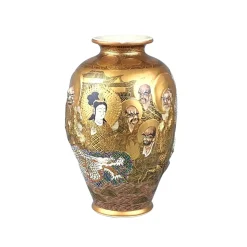 Antike japanische Satsuma Vase, 1890er