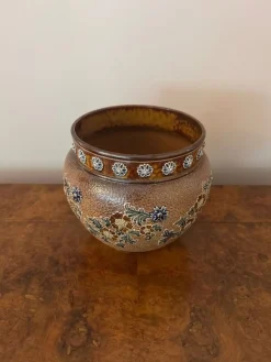 Antike Jardiniere von Doulton Lambeth, 1890