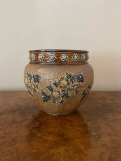 Antike Jardiniere von Doulton Lambeth, 1890
