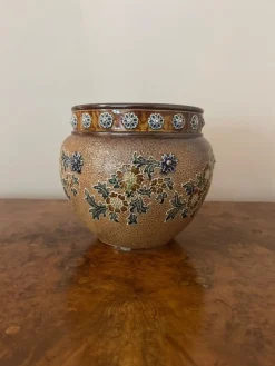 Antike Jardiniere von Doulton Lambeth, 1890