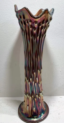 Antike Jarrón Vase von Carnival Glass