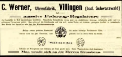Antike Kaminuhr im Jugendstil von Carl Werner, 1890er