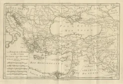 Antike Karte des Osmanischen Reiches, 1780