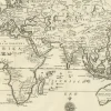 Antike Karte des östlichen Teils der Welt von Tirion, 1755