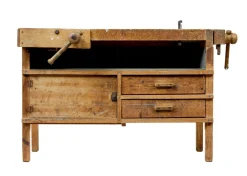 Antike Kiefernholz Werkbank, 1900