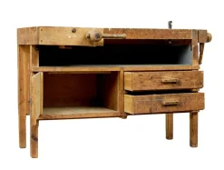 Antike Kiefernholz Werkbank, 1900
