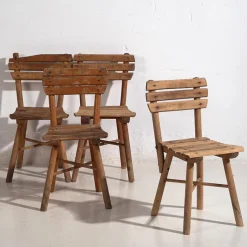 Antike Kinderstühle, 1920, 4 . Set