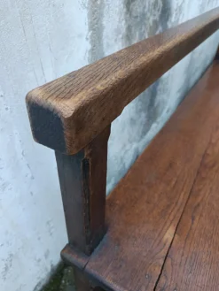 Antike Kirche Pew . aus Eiche
