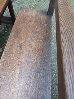 Antike Kirche Pew . aus Eiche