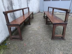 Antike Kirche Pew . aus Eiche