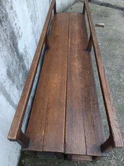 Antike Kirche Pew . aus Eiche