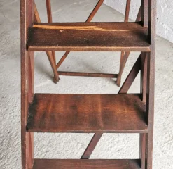 Antike klappbare Bibliotheksleiter, Belgien, 1920er