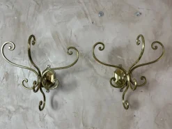 Antike Kleiderhaken aus Messing, 1900, 2er Set