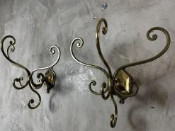 Antike Kleiderhaken aus Messing, 1900, 2er Set