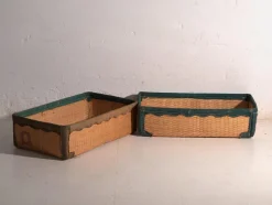 Antike Kōri Truhe aus Weidengeflecht, Japan, 1920