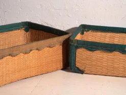 Antike Kōri Truhe aus Weidengeflecht, Japan, 1920