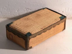 Antike Kōri Truhe aus Weidengeflecht, Japan, 1920