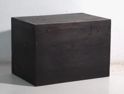 Antike lackierte Truhe aus Kiefernholz, China, 1900