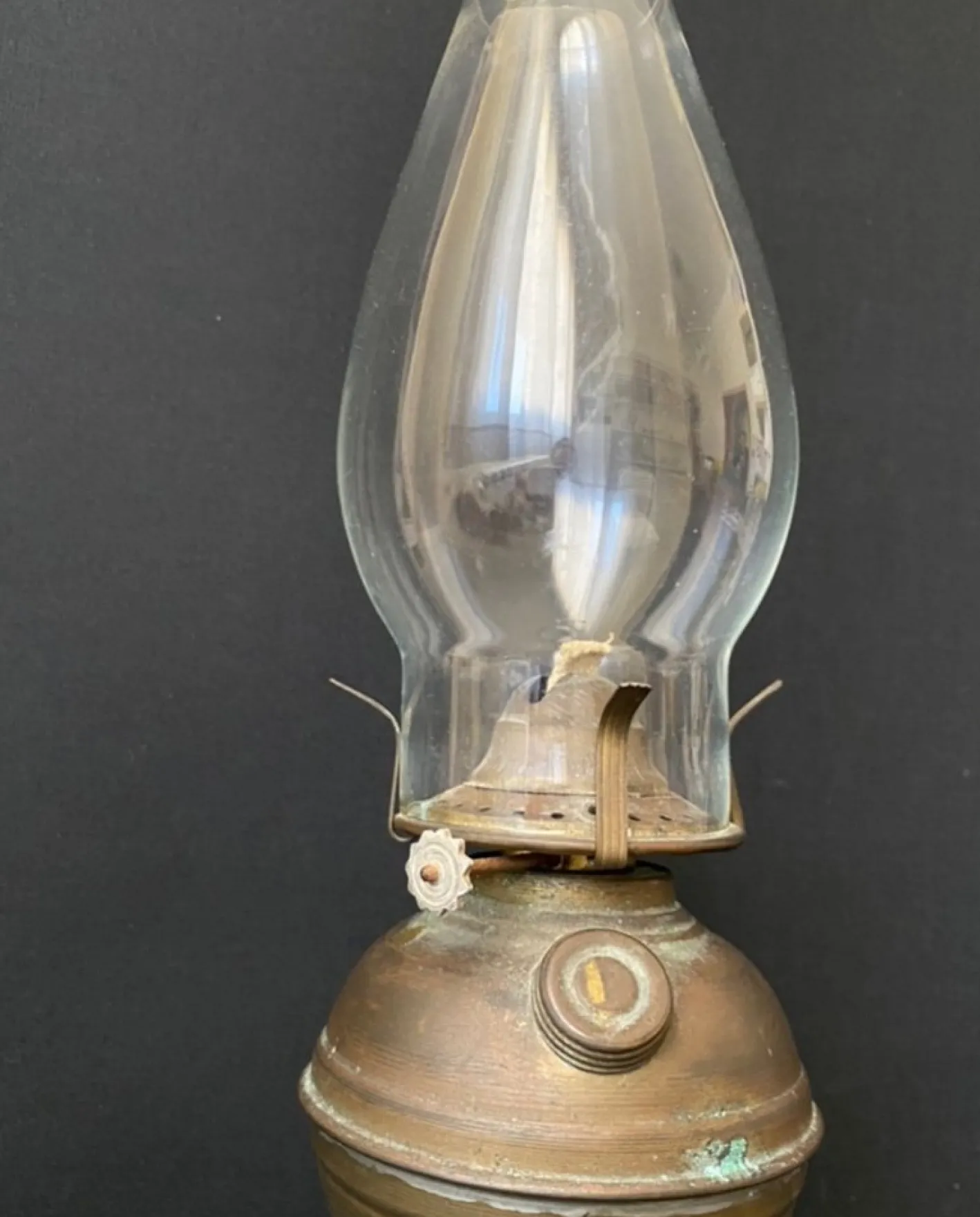 Antike Öl Tischlampe, 1890er
