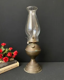 Antike Öl Tischlampe, 1890er