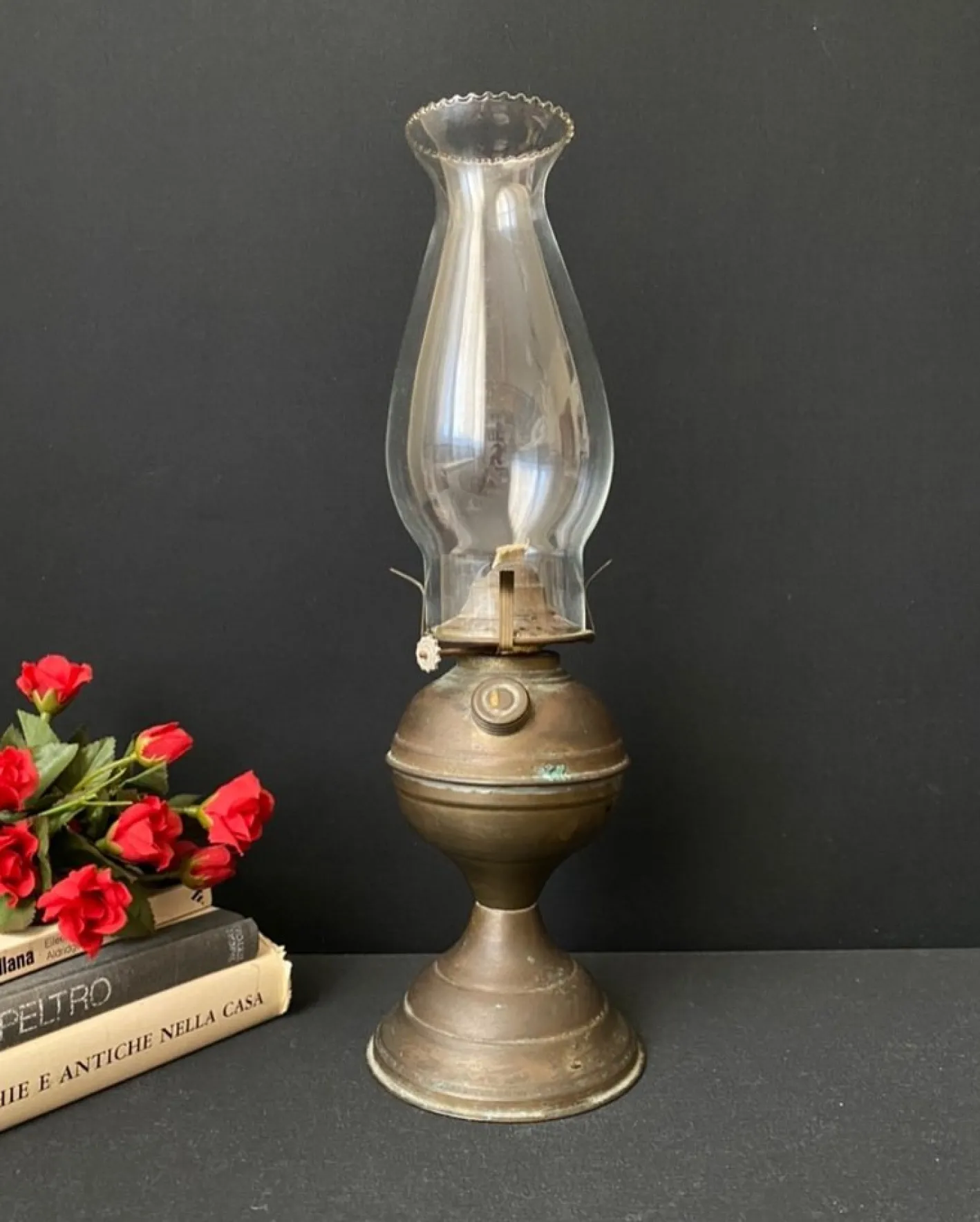 Antike Öl Tischlampe, 1890er
