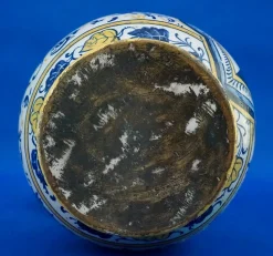 Antike Majolikierte Keramik Krug Vase aus der Renaissance von Montelupo Fiorentino