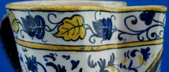 Antike Majolikierte Keramik Krug Vase aus der Renaissance von Montelupo Fiorentino