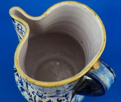 Antike Majolikierte Keramik Krug Vase aus der Renaissance von Montelupo Fiorentino
