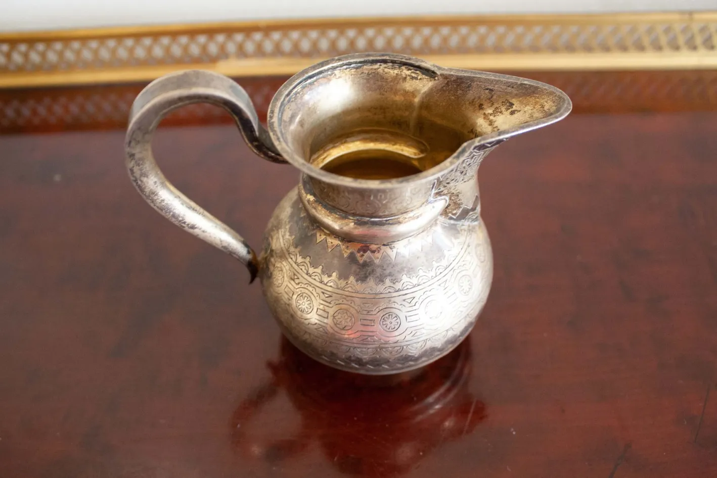 Antike Milchkanne aus Silber