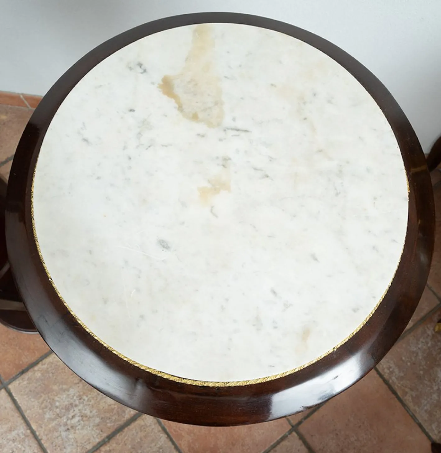 Antike Napoleon III Sockel aus Mahagoni mit Marmorplatten, Frankreich, 19. Jh., 2er Set