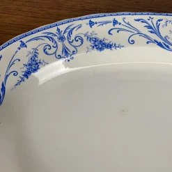 Antike ovale Louis XVI Schale von BFK, Belgien, 1890er