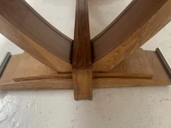 Antiker Art Deco Schreibtisch aus gekalkter Eiche, 1900er